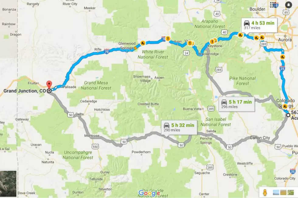 This is the Way to Drive from Grand Junction to Denver and Colorado Springs